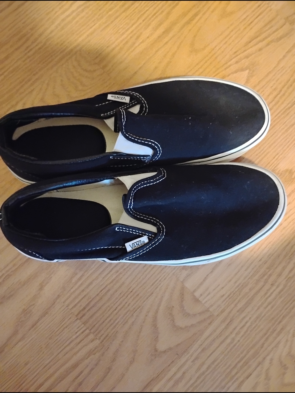 Black Slip On Vans With Thick sole